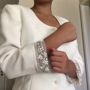 Creamy White Women's Suit Outfit